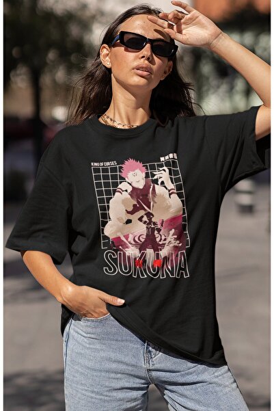 SEVBANO Σχεδιασμένο μπλουζάκι με στάμπα Ryomen Sukuna Jujutsu Kaisen, Unisex,...