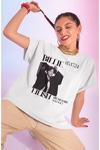 SEVBANO Design Billie Eilish Hit Me Hard and Soft Printed Unisex Oversize Sin...