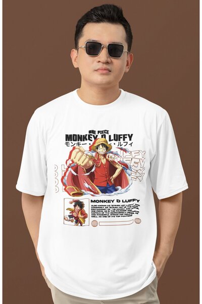 SEVBANO Σχεδιασμός Monkey D. Luffy One Piece Μπλουζάκι με στάμπα Unisex Overs...