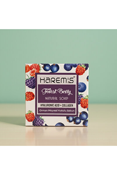 HAREM'S Forest Fruit Scented Natural Soap 120Gr (Contains Hyaluronic Acid & C...
