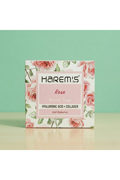 HAREM'S Rose Natural Soap 120Gr (Contains Hyaluronic Acid & Collagen)
