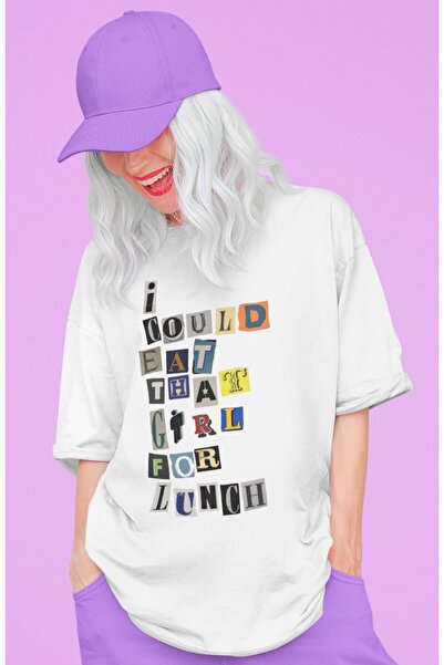 SEVBANO I Could Eat That Girl for Lunch Billie Eilish Printed Unisex Oversize...