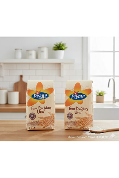 Piyale Tam Buğday Unu 2 Kg 2 ADET