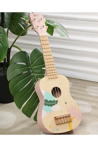 ETERNAL SUNSHINE Ahşap Pembe Çocuk Gitarı Ukulelesi - Eğitici Oyuncak Müzik A...