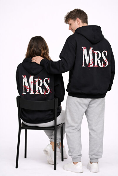 NEVERMIND Σετ φούτερ με κουκούλα Lover Combination Oversize Μαύρο MR Ανδρικό ...