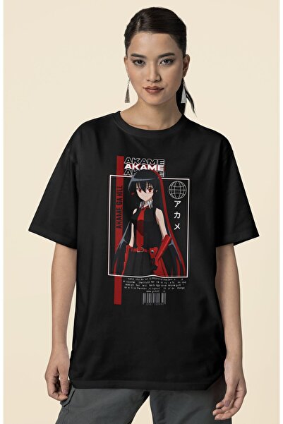 SEVBANO Σχεδιασμένο μπλουζάκι με στάμπα Akame Ga Kill, Unisex, μεγάλου μεγέθο...