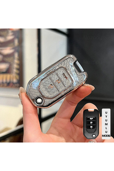 Alazpay Za Honda Civic Accord CR-V HR-V 3-ključa Brilliant Diamond kroj TPU f...