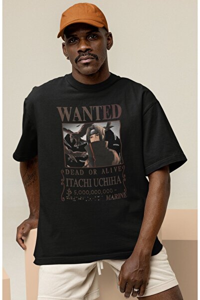 SEVBANO Tricou unisex supradimensionat cu imprimeu Uchiha Itachi, cu personaj...