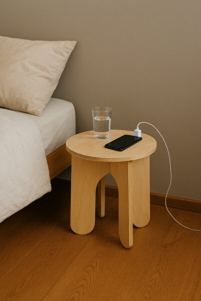 Muar Ahşap Dekoratif Çok Amaçlı Tabure (Demonte)