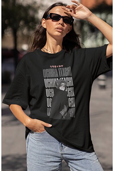 SEVBANO Design Uchiha Itachi Printed Unisex Oversize Naruto Anime Series Char...