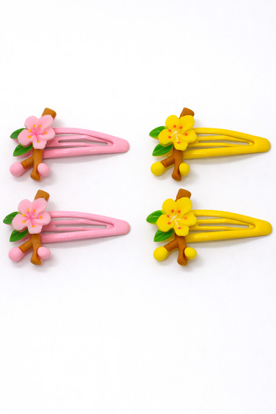 MakeWell Set de agrafe de păr pentru copii cu figurine colorate în formă de c...