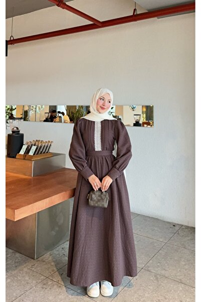 ZARERA فستان كلارا طويل من الدانتيل