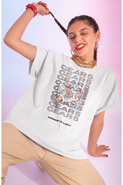 SEVBANO تي شيرت مونكي دي لوفي جير 5 مطبوع عليه شخصيات من مسلسل الأنمي مقاس كب...