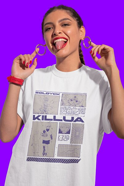 SEVBANO Μπλουζάκι με στάμπα Killua Zoldyck Hunter X Hunter, Unisex, Oversize,...