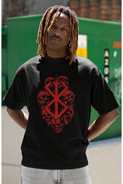 SEVBANO Tricou unisex supradimensionat cu imprimeu Berserk Guts, cu personaje...