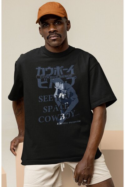 SEVBANO تي شيرت كاوبوي بيبوب سبيس كاوبوي مطبوع للجنسين بتصميم مسلسل الرسوم ال...