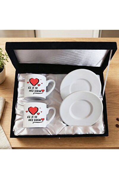 ZERYA Kürtçe Ez Ji Te Hez Dikim I Love You Written Black Colored Boxed Set of...