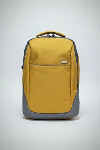 Catwins Mustard Laptop Backpack with USB Port