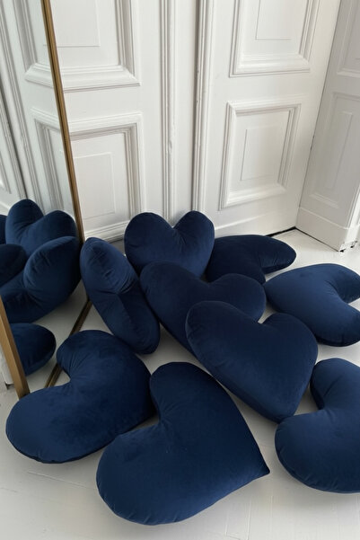 FARCY 1 Piece XXL Size Velvet Fabric Decorative Heart Pillow (60 cm)