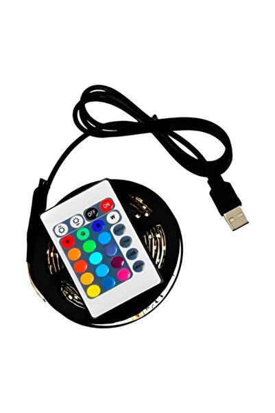 Petinka 2 Metre Renk Ayarlı Kumandalı USB LED Şerit IşıkDekoratif Ortam ve Am...