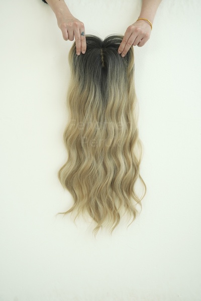 Fenomen Peruk Premium Baby Tepelik - Koyu Dipli Küllü Sarı – Bej Sarı Ombre -...