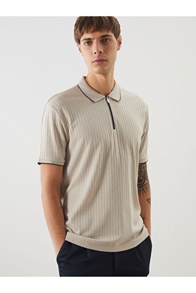 LC Waikiki Nevavm with a Difference Polo Collar Short Sleeve Men's T-Shirt