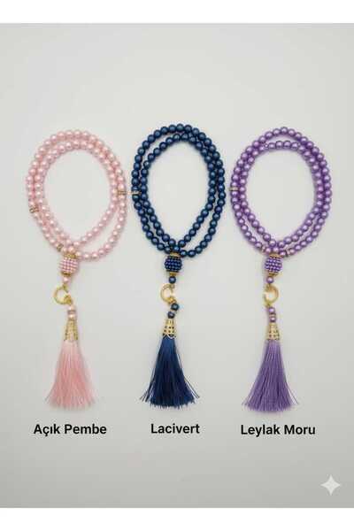 Ralp Moda 3 ألوان من خرز التسبيح، 3 قطع من خرز اللؤلؤ الزجاجي