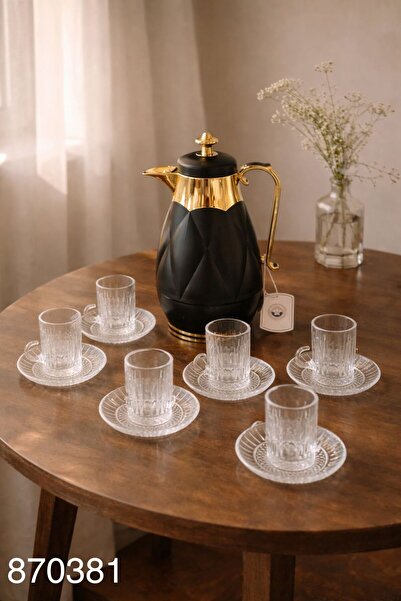 Louvre Louvre thermos with 6 teacups + 6 saucers