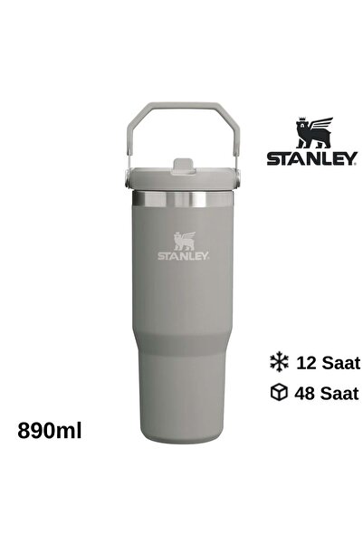 Stanley The IceFlow Flip Straw Pipetli Termos Bardak 0.89 LT Matara FÜME