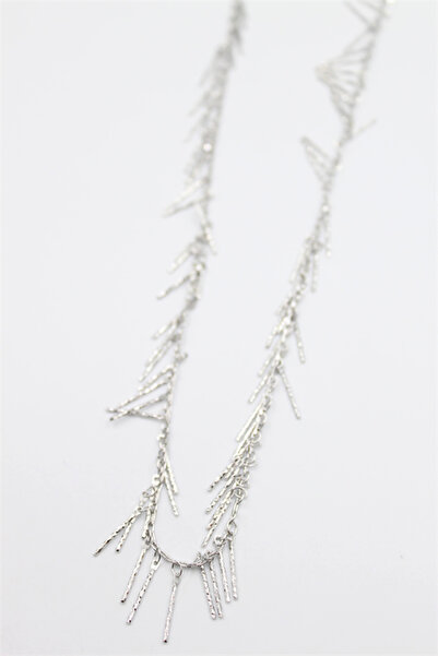 teknoparkx قلادة على شكل عصا - فضية