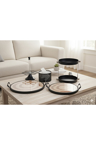 Generic Set includes dessert stand + serving tray set + cup holder + napkin h...