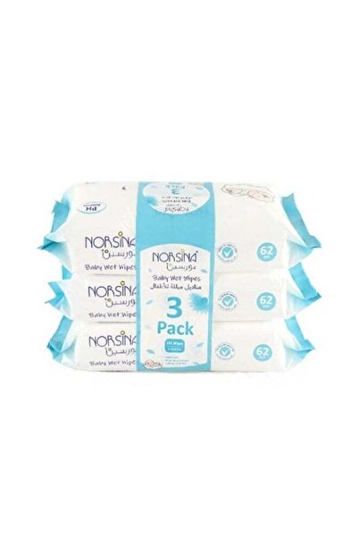 Norsina Noursina Wet Wipes for Kids 62X3 Ultra Soft with Light Scent