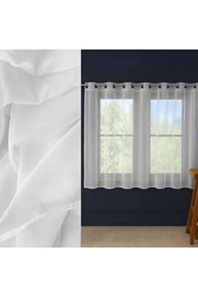 OEM Ecru Voile Curtain with Rings for Window 2 x 200 x 135 cm