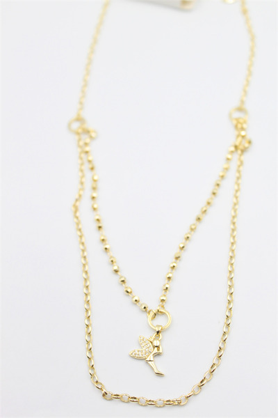 toyigoo قلادة دوريكا زينكير أنجل - ذهبية