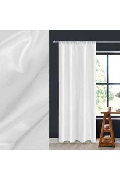 OEM Decorative Curtain with Faux Silk Band White 2 x 140 x 260 cm