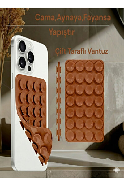 Case collection Slikon Çift Taraflı Vantuz Telefon Tutucu Vakum,Cama Yapışan ...
