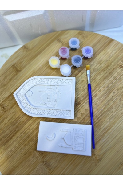 EL YAPIMI 🕌 2’li Cami Taş Boyama Seti – Çocuklar İçin Eğitici ve Manevi Boya...