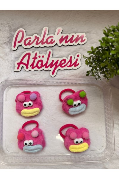 SOFT 2 paketa roze slatkih vezica za kosu sa životinjskim motivima (biće ispo...