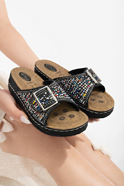 Behtah Kundura New Season Beaded Stylish Design Soft Sole Casual Slippers