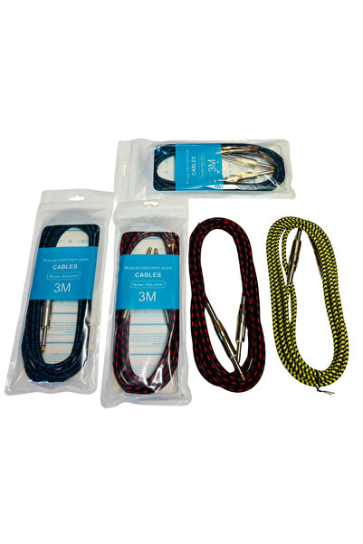 ARTEMİS Gitar Jack Kablosu Elektro Akustik Bas Bağlama Keman Amfi & Mixer Uyu...