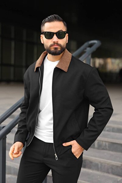 Helen Goods سترة موسمية للرجال بياقة مخملية من نيو سيزون