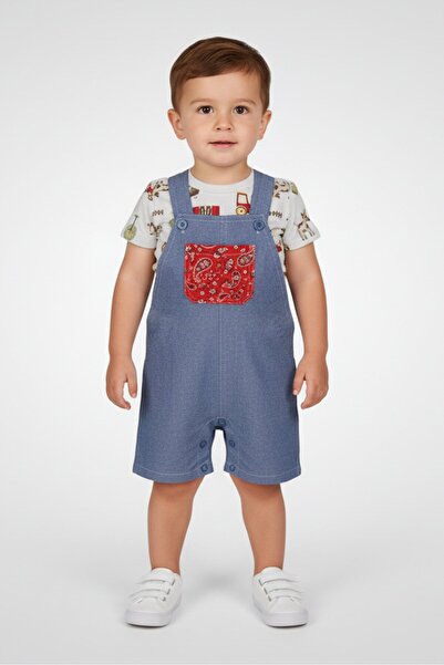 Baby Starters طقم ملابس للأطفال الصغار من قطعتين، تيشيرت ورومبير مطبوع برسوما...