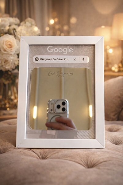 NPCQUN Özel Tasarımlı Ayna Çerçeve – Dünyanın En Güzel Kızı Yazılı – Kişiye Ö...