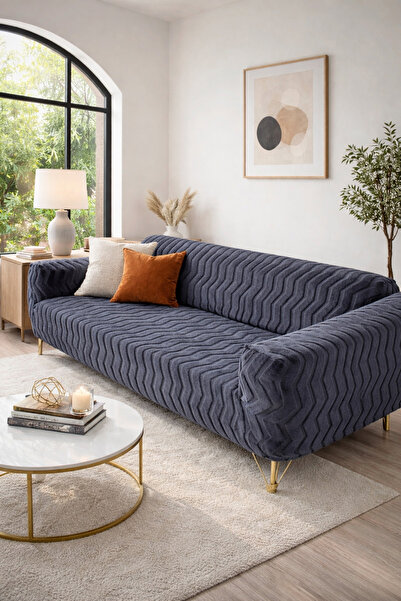 ÖZMAKAN Sofa Cover, Seat Cover, Wellsoft Fabric Is Elastic, 1 Piece Sofa Cover