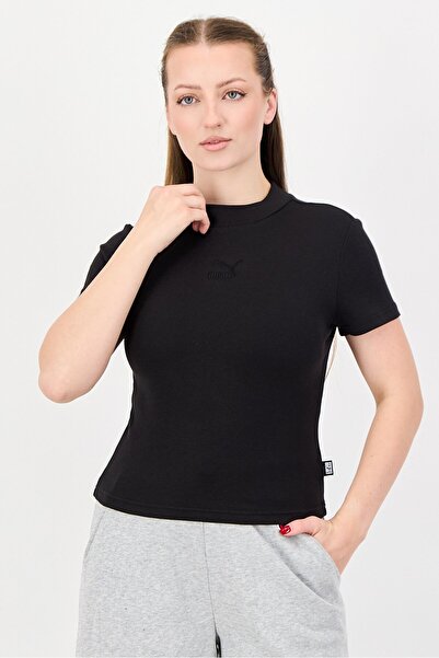 Puma Women Slim Fit Short Sleeve Outdoor T-Shirt, Black