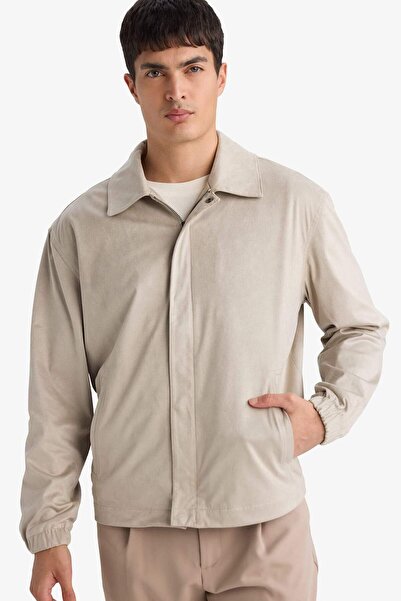 DeFacto Παλτό με φερμουάρ και λαιμόκοψη πόλο σε στενή εφαρμογή G0433AX26SP