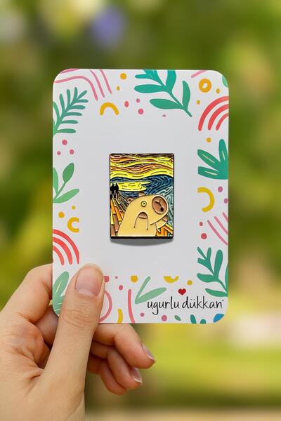 uğurlu dükkan Capybara Çığlık Tablosu Rozeti