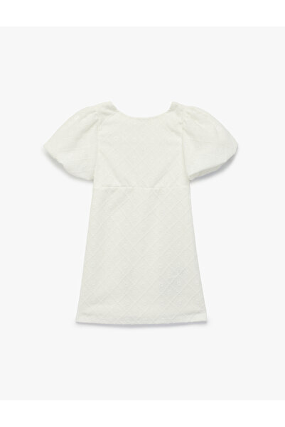 Koton Rochie cu mânecă scurtă, cu decolteu tip bicicletă, detaliu fundă și de...