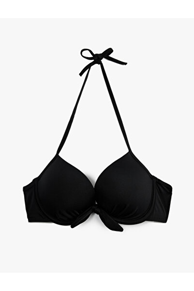 Koton Sweetheart Neckline Bow Detail Push-Up Bikini Top