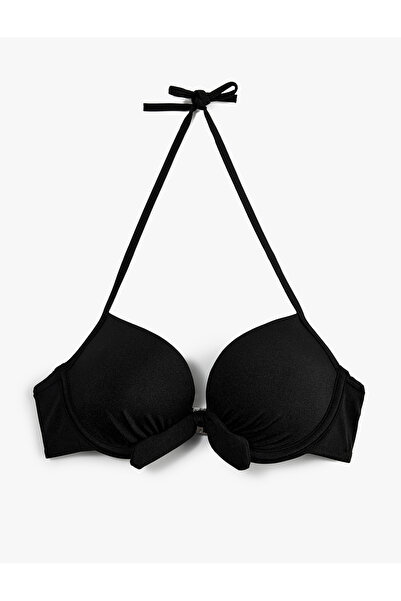 Koton Heart Neckline Bowknot Push-Up Bikini Top